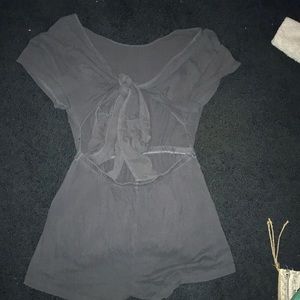 Romper with open back